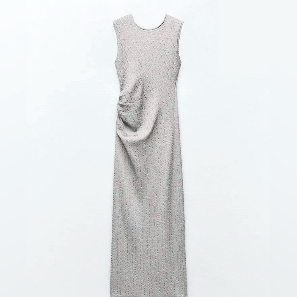 ZARA glitter drape dress